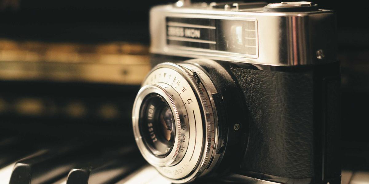 A vintage film camera — every photo it takes carries hidden EXIF metadata